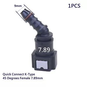 Fuel Line Quick Connect Release Disconnect Hose 7.89mm SAE 1/4" (6mm) 45 Degree - Foto 1 di 6