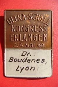 Bayern Deutschland Ultraschallkongress Erlangen TEILNEHMERABZEICHEN C. Balmberger Nür - Bild 1 von 24