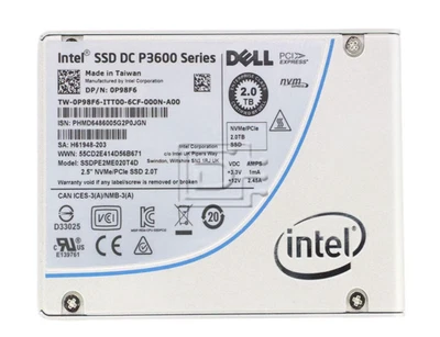 Intel / Dell SSD DC P3600 2TB 2.5" U.2 NVMe SSDPE2ME020T4D P98F6 MU ENTERPRISE - Image 1 of 2