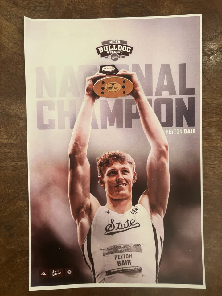 Peyton Bair Poster Mississippi State Bulldogs NCAA National Champion - 16 X 12 - Image 1 of 1