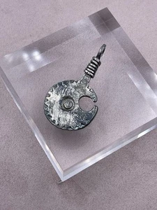 Colgante Vintage Auténtico Sol Lunar Sólido Plata de Ley 999 - Imagen 1 de 10