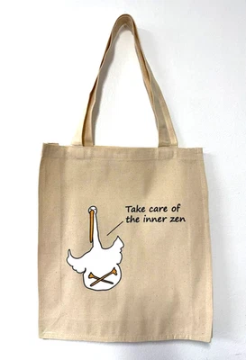 Bolso de Mano Reutilizable Ligero Eco Comestibles Compras "Cuida el Zen Interior" Foto 1 de 4