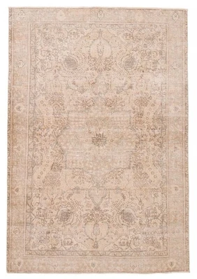 Alfombra tradicional vintage anudada a mano de 6'7" x 9'1" alfombra de lana oriental Foto 1 de 4