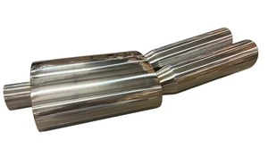 2.5” Fireball Mega Blastpipe Muffler VIP Tip Bozo Boso Dual Tip V2 Polished - Picture 1 of 9