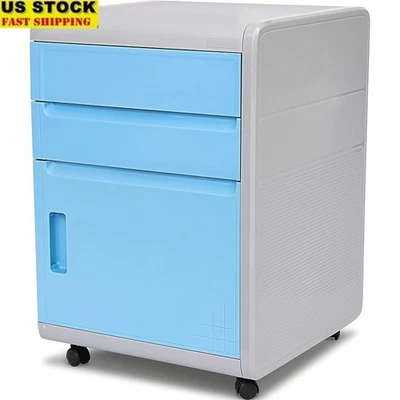 Archivador 3 cajones organizador con ruedas bloqueable almacenamiento móvil oficina hogar nuevo Foto 1 de 4