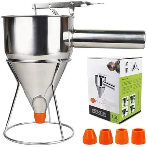 Pfannkuchen Teig Spender, Groß 40oz/1200ml Multi-Kaliber Edelstahl Spaß... - Bild 1 von 7