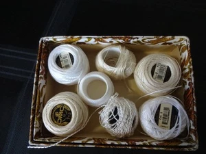 Vintage DMC /anchor ~Crochet Thread Ecru Mixed New/pt use - Picture 1 of 2