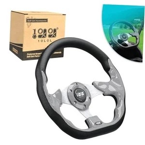 Golf Cart Steering Wheel for Yamaha, EZGO TXT/RXV/Valor, Club Car Gray - Picture 1 of 7
