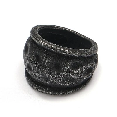 Anillo de sello de motociclista gris retro de acero inoxidable punk hip hop para hombre talla 7-13 Foto 1 de 2