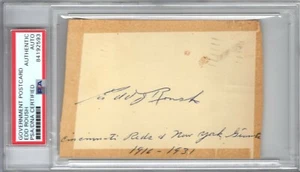 Edd Roush PSA Autograph Auto Signed 1961 Died 1988 HOF - Picture 1 of 2