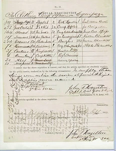General Joseph W Keifer 2015 HA Civil War Signed RequisitionsForm 1863 - Picture 1 of 1