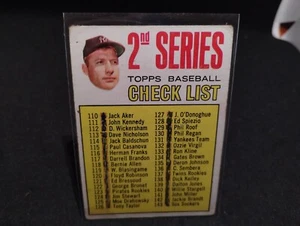 1967 O-Pee-Chee 2nd Series Checklist Mickey Mantle #103 Domaged - Picture 1 of 2