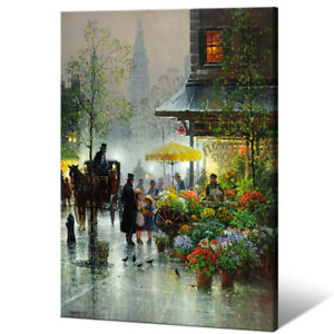 Canvas Art Print Painting G. Harvey The Flower Shop Home Wall Poster Decor 16x20