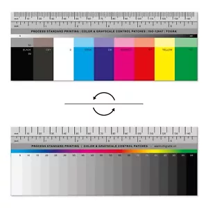 Print Color Reference Card Gray Scale Process Standard Printing Guide Patch CMYK - Picture 1 of 5