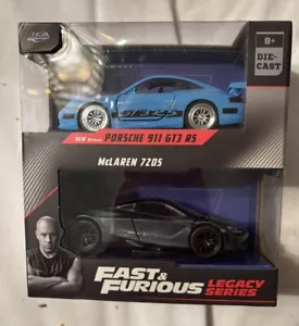 NIB! FaST& FURiOUS LEGACY SeRIES PORSCHE 911 GT3 RS (996)/MCLAREN 720S DIECaST! - Picture 1 of 6