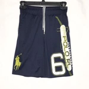Polo Ralph Lauren Shorts Boys Size M Performance Athletic Blue Elastic Waist - Picture 1 of 7