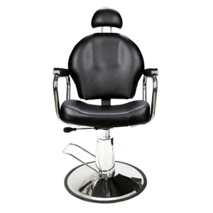 Barberpub Fotel fryzjerski Fotel fryzjerski Fotel obsługi Urządzenie fryzjerskie 3022BK - Zdjęcie 1 z 7