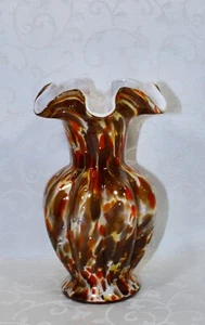 Fenton, Vase, Vasa Murrhina Glass, "Autumn". - Picture 1 of 11
