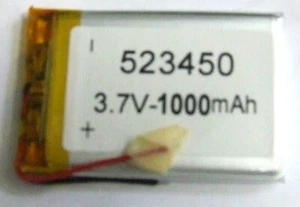 BATTERIA AI POLIMERI DI LITIO 34 X 50 X 5,2 MM 3,7 V 1000 MAH - Picture 1 of 1