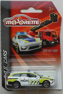 Majorette S.O.S Cars Volvo V90 White/Black/Yellow Politi New/Original Packaging Police Norway - Picture 1 of 4