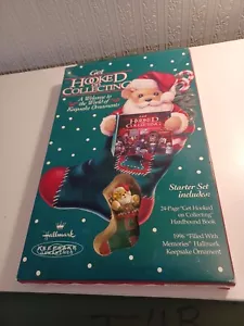Hallmark Ornament Get Hooked on Collecting - Santa Bear in Stocking 1996 - Picture 1 of 5