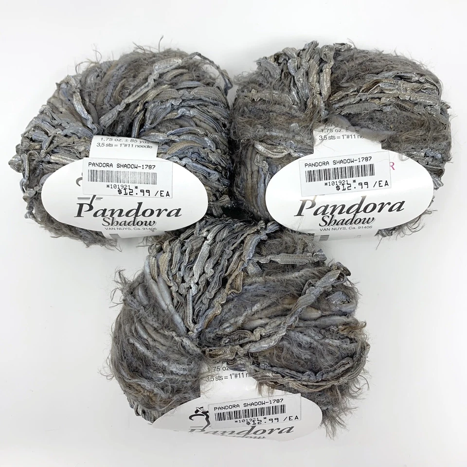 Lote de 3 hilos marcadores de tendencias Pandora sombra 50 g ea #1787 gris humo y ceniza - Italia Foto 1 de 3