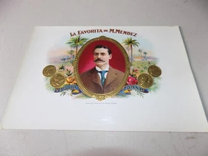 CIGAR BOX INNER LABEL, LA FAVORITA DE MANUEL MENDEZ / Free Shipping - Picture 1 of 1