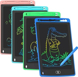Confezione 4 Tavolette da Scrittura LCD per Bambini 8,5'' Colorate Doodle Tavole da Disegno - Foto 1 di 8
