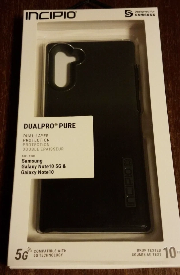 Authentic Incipio DualPro Case for Samsung Galaxy Note 10 Plus 5g Black
