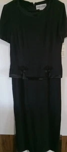 Jessica Howard Größe 8 schwarz langes festliches Kleid Stil 23630 Kurzarm  - Bild 1 von 7