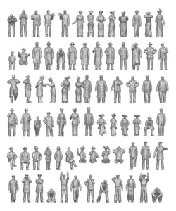 Modelos ION CV400-001 1/400 Civiles del siglo XX resina impresa en 3D 85 figuras - Imagen 1 de 7