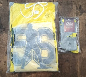 Seattle Mariners 2025 Randy Arozarena Hoodie SGA XL + Yellow Racing Hydro Socks - Picture 1 of 2