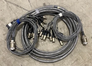 12 Channel 82ft (25m) Cannon Multipin Snake + XLR Fan In/Out Audio Stage Cable - Picture 1 of 11