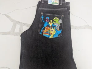 Rare Sesame Street adult black jeans Men's size 38. Unique Sesame Street... - Picture 1 of 9