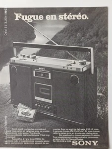 SONY vintage Print Ad !! " FM/AM STEREO CASSETTE-CORDER " - Picture 1 of 1