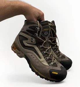 Asolo Fugitive GTX Goretex Hiking Boots Mens 10.5 Brown Suede Rugged Outdoors - Picture 1 of 8