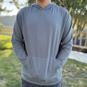 Free Fly Hoodie XL Gray Performance Bamboo Lightweight Fleece Pullover Stretch - Picture 1 of 24