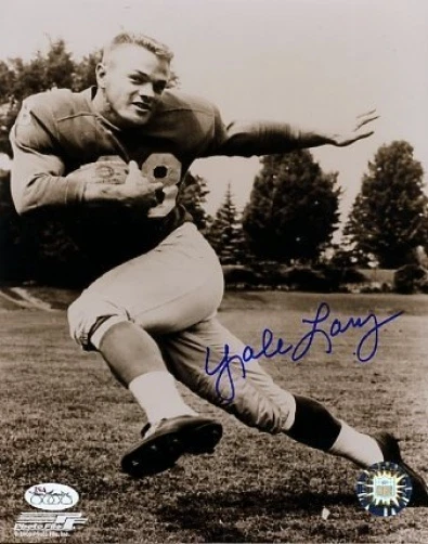 Yale Lary Lions Signed Jsa Cert Sticker 8x10 Photo Autograph - Image 1 of 1
