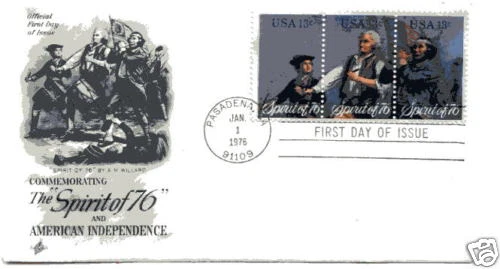 1629-31 Spirit of '76 Strip of 3 ArtCraft (HC)  FDC - Image 1 of 1