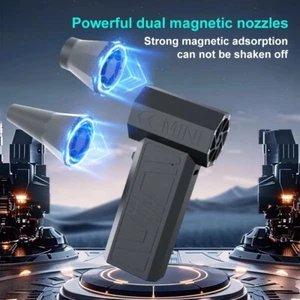 130000RPM Electric Air Blower with 2 Magnetic Nozzles 41m/s Powerful Air Duster - Photo 1/15