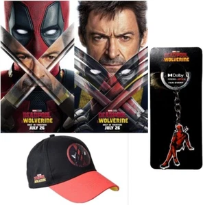 Marvel Deadpool & Wolverine Movie Lot Bundle (2) 27x40 Poster Ball Cap Key Chain - Picture 1 of 11
