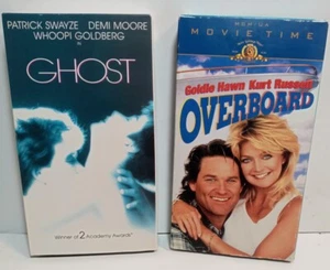 2 VHS Movies Overboard Kurt Russell Ghost Patrick Swayze - Imagen 1 de 5