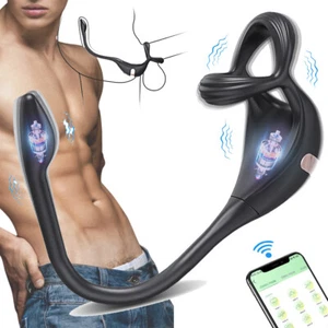 Penis-Hahn-Ring, Anal-Vibrator, Butt-Plug, männliches Prostata-Massagegerät - Bild 1 von 7
