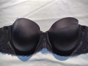 NWT LILYETTE 36 C Strapless w/gentle push up underwire Black w/straps #2210 - Picture 1 of 8