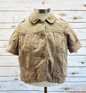 AEROPOSTALE Damen Kurzarm Button Down Baumwolle Kragen Karo Hemd Größe M - Bild 1 von 12