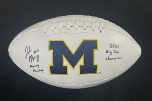 Jake Moody Signed & Inscribed Money & Big 10 Champs Michigan Wolverines Football