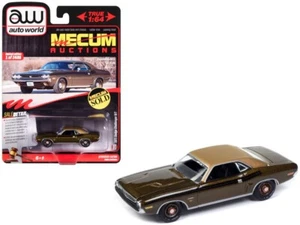 1/64 1971 Dodge Challenger R/T Dark Gold Metallic with Gold Vinyl Roof AWSP160 - Picture 1 of 1