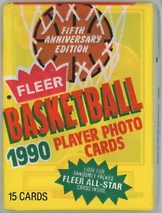 (1) Paquete de baloncesto Fleer 1990 (15 tarjetas) - sellado de fábrica - Imagen 1 de 2