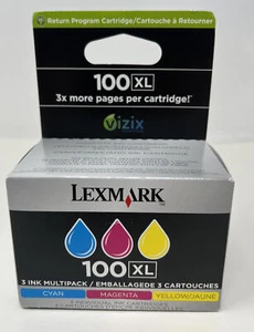 Genuine Lexmark 100XL 14N0684 Color Multi Pack Ink Cartridges new sealed - Picture 1 of 5