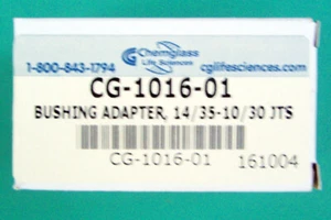 CLEAN NEW CHEMGLASS CG-1016-01 Adapter, Bushing, 14/35 Lower Inner, 10/30 Top - Picture 1 of 1